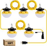 YXL-LIGHTING LED Construction String Lights 50FT/100FT, 50W/100W Round Series